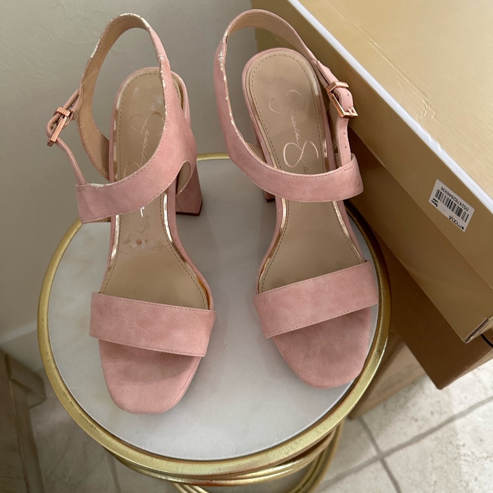 Pink suede pale pink